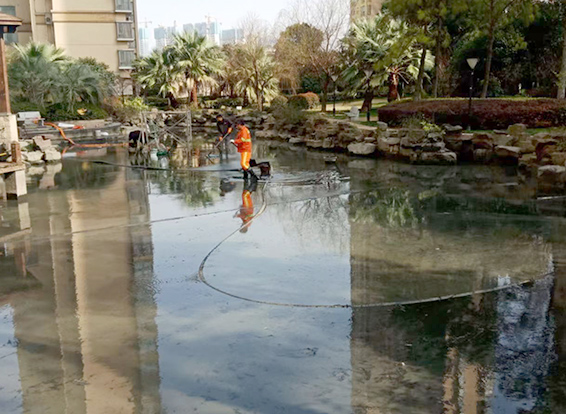 新县景观池淤泥清理
